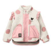 Noam Pile Ruffle Jacket Spot Dot Sandy / Rose