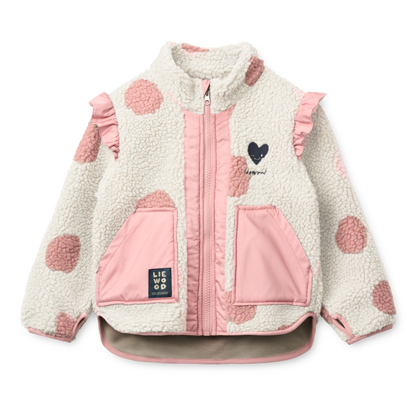 Noam Pile Ruffle Jacket Spot Dot Sandy / Rose