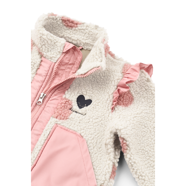 Noam Pile Ruffle Jacket Spot Dot Sandy / Rose