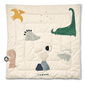 Liewood Krabbeldecke Bernet in Dino Roar / Sandy, 95 x 95 cm
