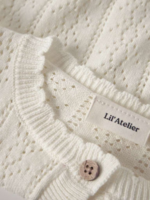 Lil'Atelier Strickcardigan Coconut Milk – Rückansicht
