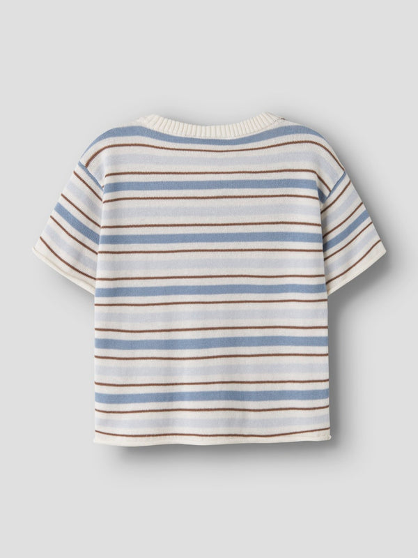Knitted Shirt Coconut Milk / Dusty Blue