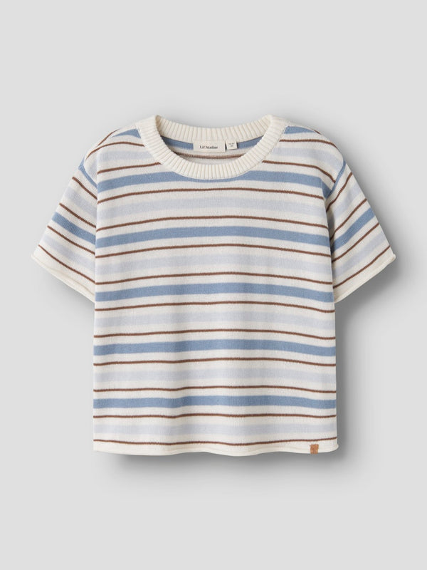 Knitted Shirt Coconut Milk / Dusty Blue