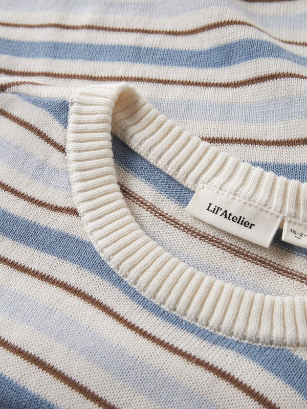 Knitted Shirt Coconut Milk / Dusty Blue