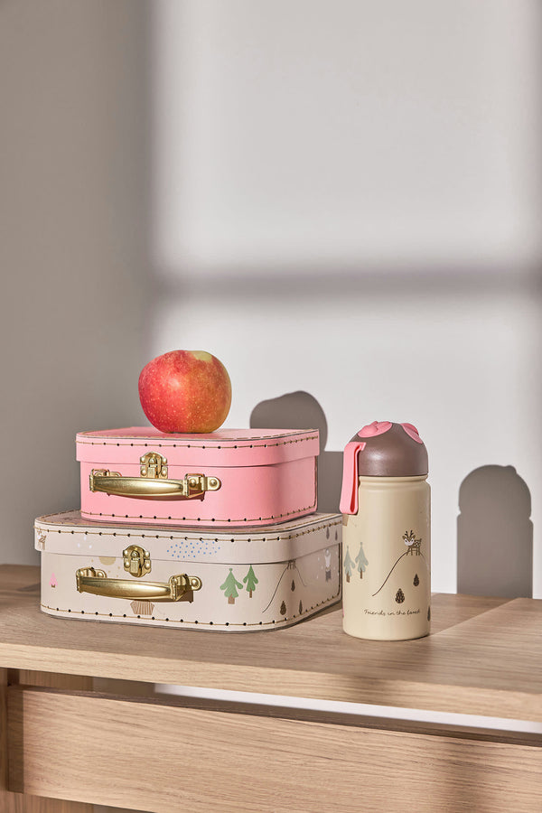 Set of 2 suitcases Friends in the forest Deer &amp; Duck