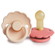 2-Pack Latex Pacifier Daisy Pink Cream/Poppy