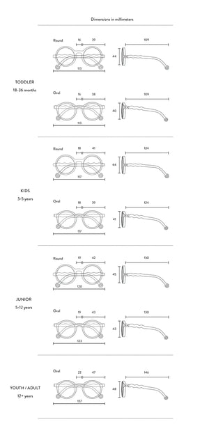 Olivio&Co. ovale Kindersonnenbrille mit Etui