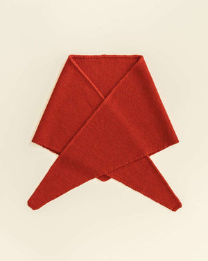 Hvid Triangle Schal Josephina Red ausgebreitet