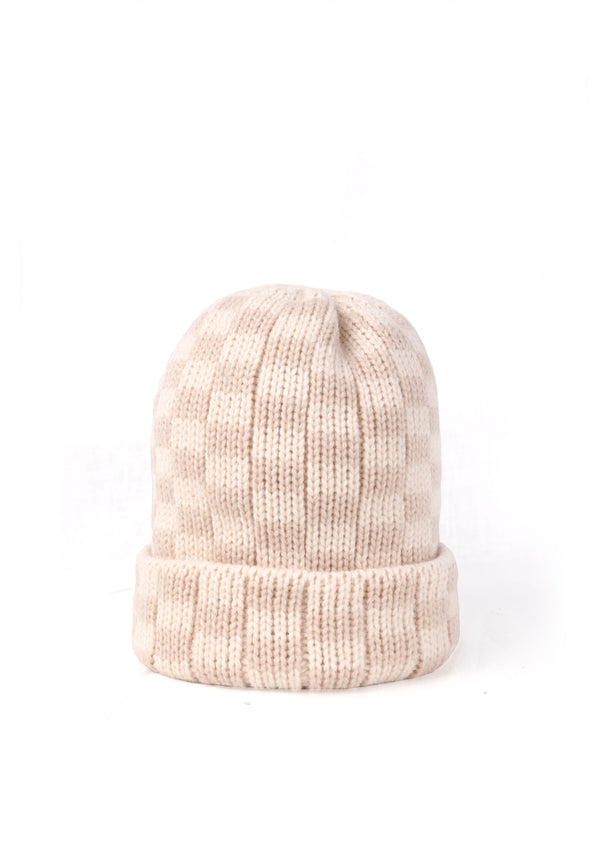 Squares Bennies Beanie Ivory