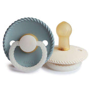 2-Pack Latex Pacifier Rope Stone Blue/Cream Night