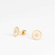 Golden Daisy stud earrings