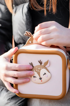 The Zoo Family Silikon Kamera-Tasche Reh, seitliches Detail