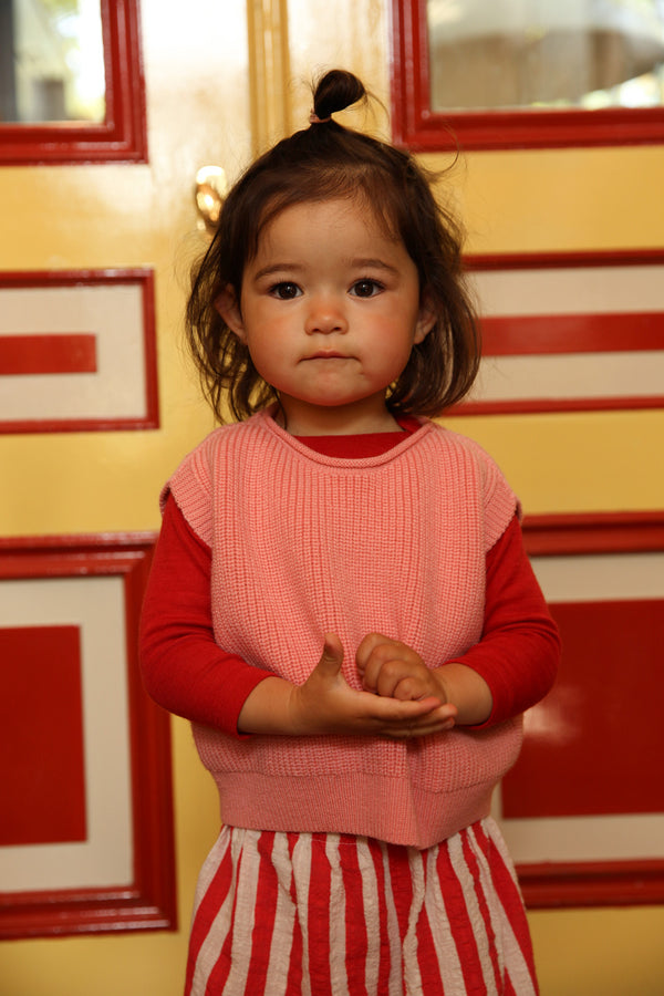 Merino vest Harvey Bubblegum