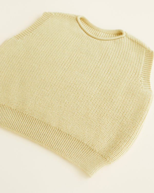 Merino vest Harvey Light Yellow