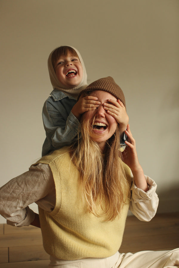 Merino vest Helle Light Yellow