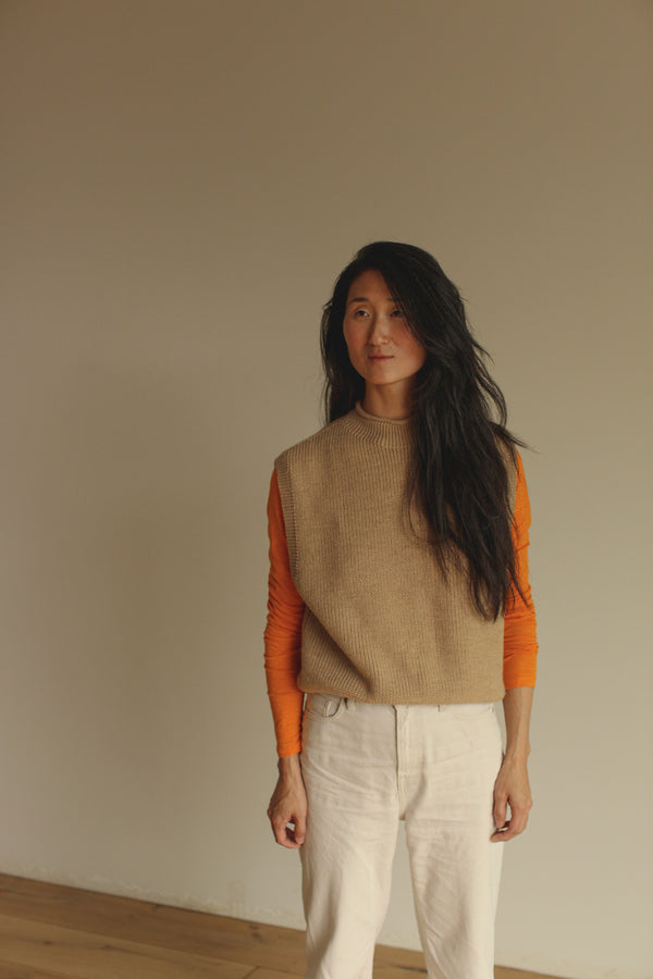 Merino Vest Light Sand
