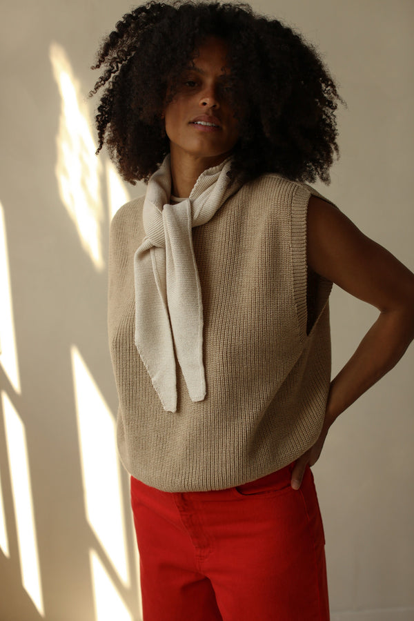Merino Vest Light Sand