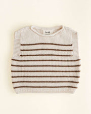 Merino Vest Harvey Cream / Mocha