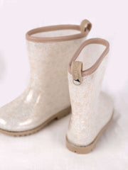 Rain Boots Bouquet Silhouette Glitter