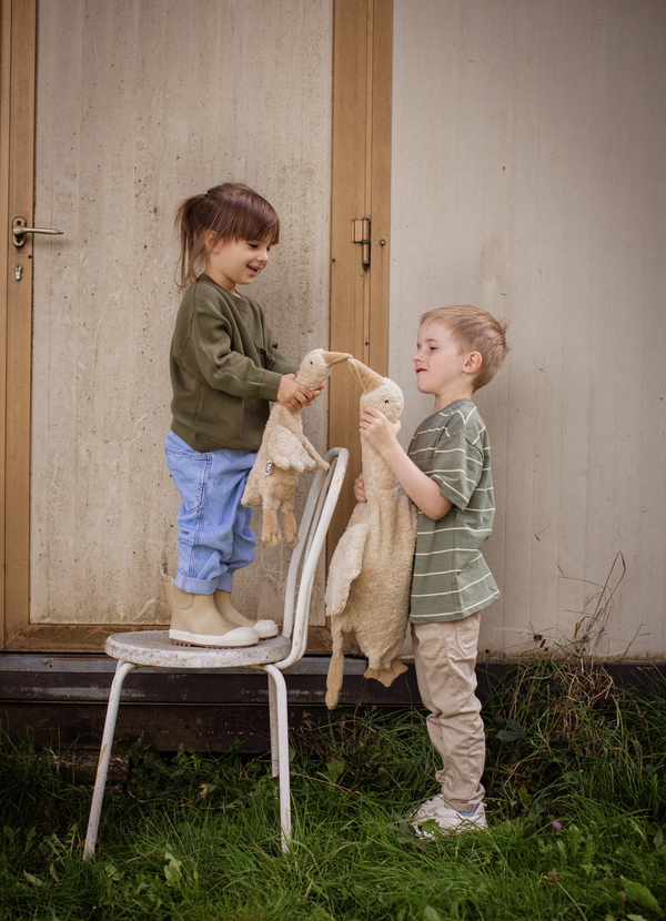 Stuffed goose, small, linen