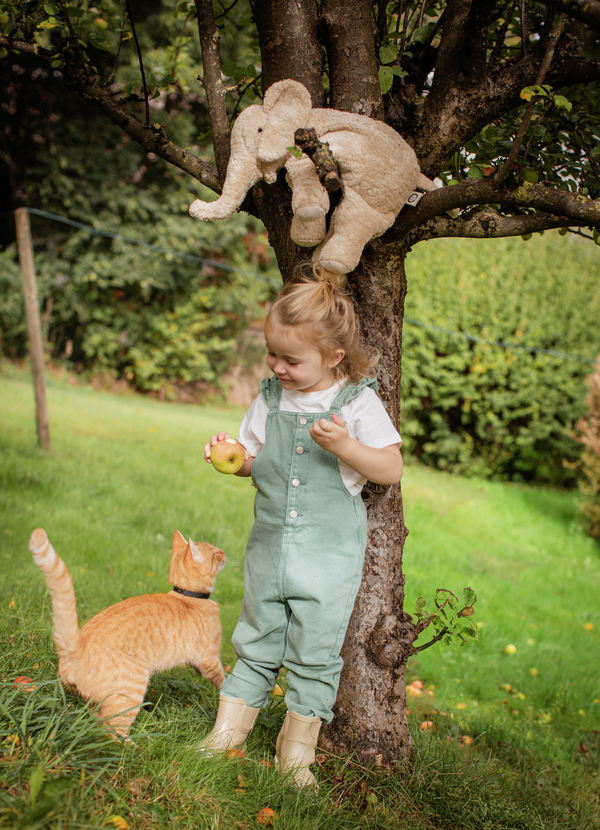 Large linen cuddly elephant
