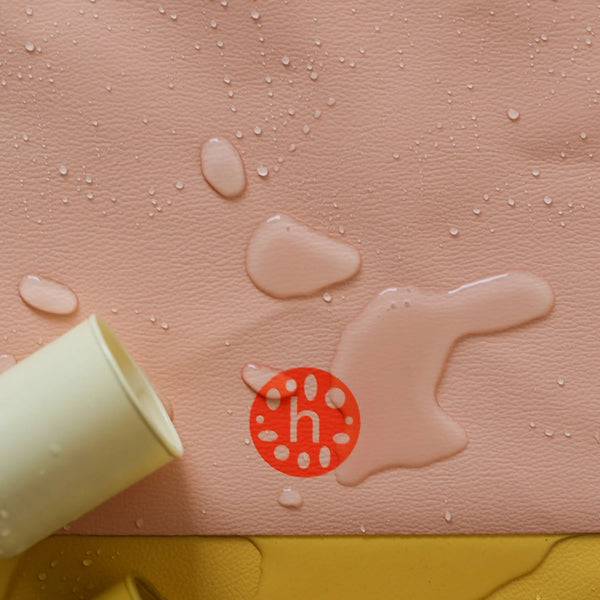 Activity & Floor Protection Mat made of Silicone Leather Roam Round Peach/Green