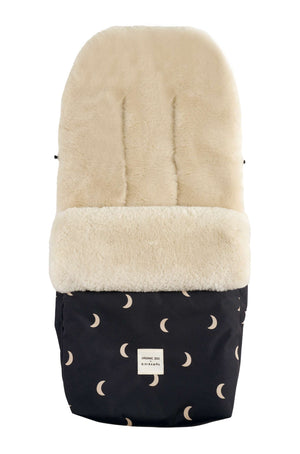 BINIBAMBA × Organic Zoo Puffmuff Schaffell-Fusssack in Midnight Moon