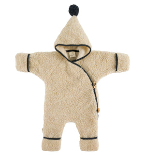 BINIBAMBA × Organic Zoo Snugglesuit Merino-Overall in Peanut