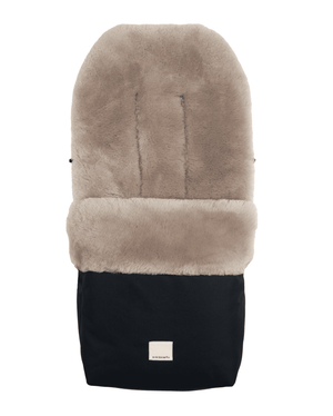 BINIBAMBA Puffmuff Schaffell-Fusssack Noir Toast