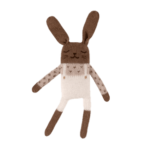 Main Sauvage Strickspielzeug Bunny Ecru Overalls | Kuscheltier | Beluga Kids