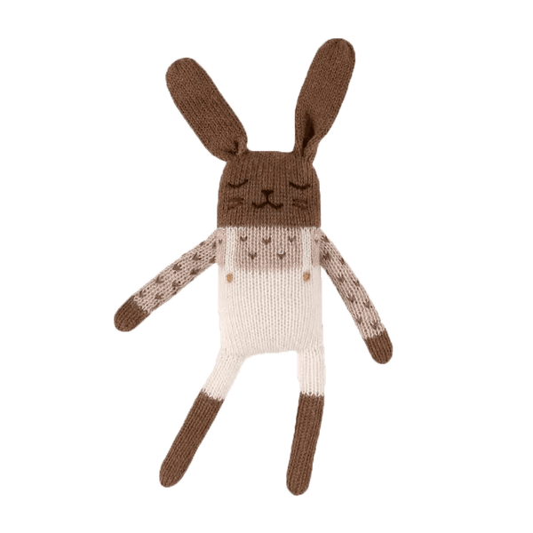 Main Sauvage Strickspielzeug Bunny Ecru Overalls | Kuscheltier | Beluga Kids
