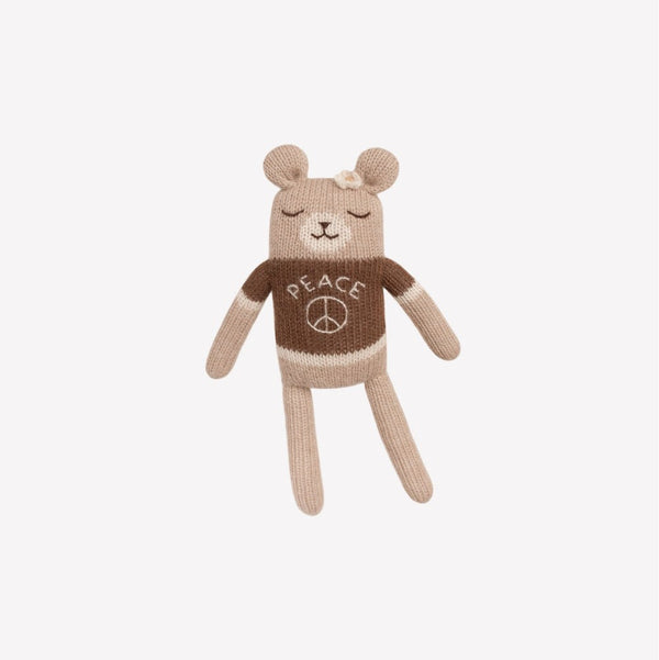 Knitted Toy Teddy Peace