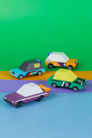 Candylab Toys Tokyo Heat TOONS – einzelnes Holzauto im Detail