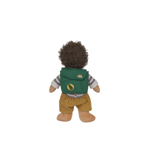 Olli Ella Dinky Puppe Finn im Detail – gesticktes Gesicht