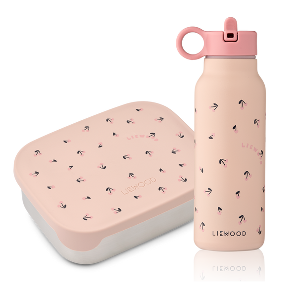 Lunchbox & Trinkflasche Set Mini Cherry heart