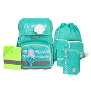 School Bag Set Light 6-piece Unique Seashell Turquoise