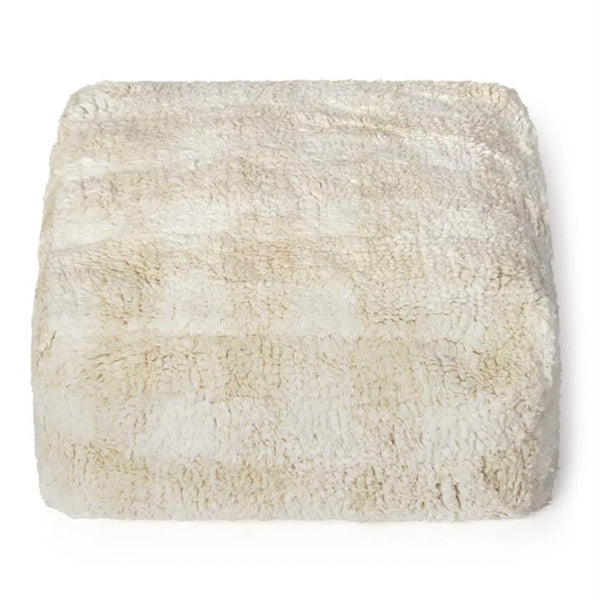 Vichy Ivory pouf