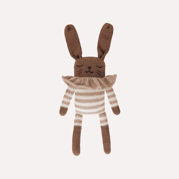 Strickspielzeug Bunny Sand Striped Romper