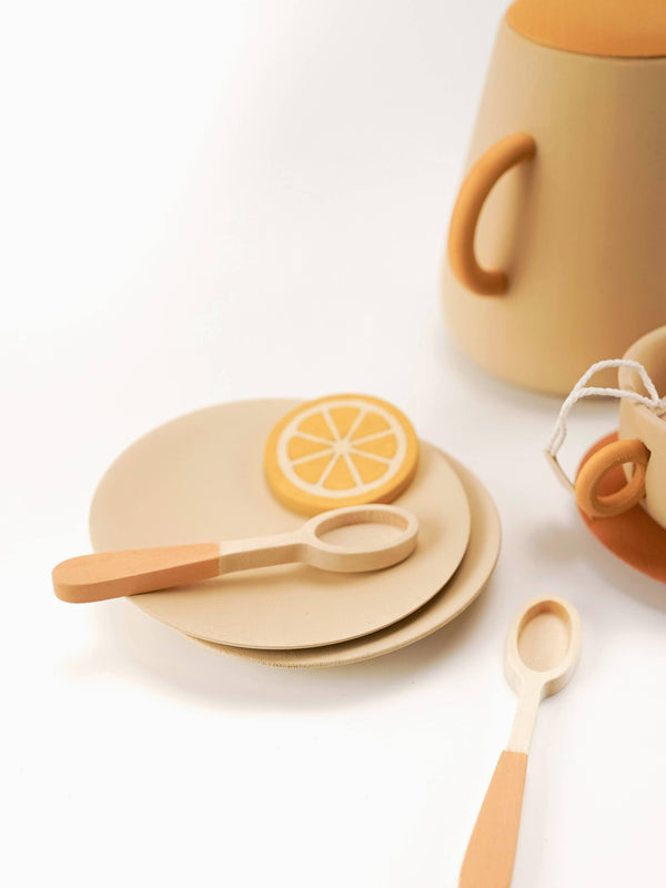 Wooden Citrus Tea Set