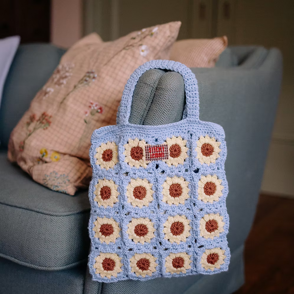 Knitting bag Flower willow basket