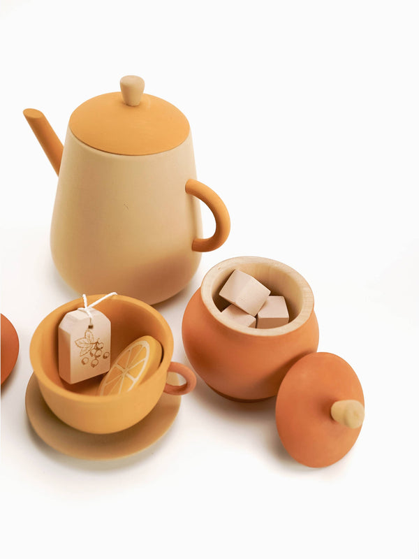 Wooden Citrus Tea Set