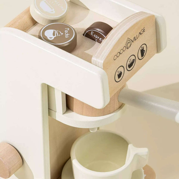 Wooden coffee machine set - foam