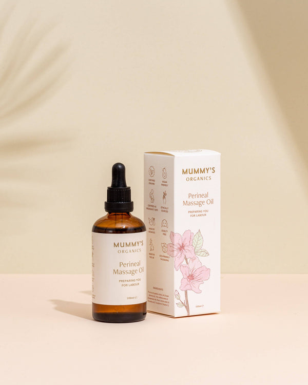 Natural perineal massage oil