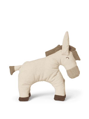 ferm LIVING Donkey Soft Toy Kuscheltier-Esel in Ungefärbt aus Bio-Baumwolle