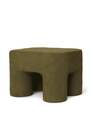 ferm LIVING Podo Stuhl Khaki aus recycelter Pappe und Baumwolle