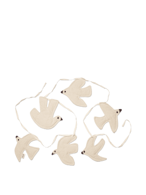 ferm LIVING Swif Bird Girlande Ungefärbt aus Bio-Baumwolle, 220 cm