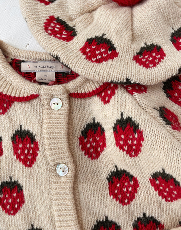 Belou Strick-Cardigan Strawberry