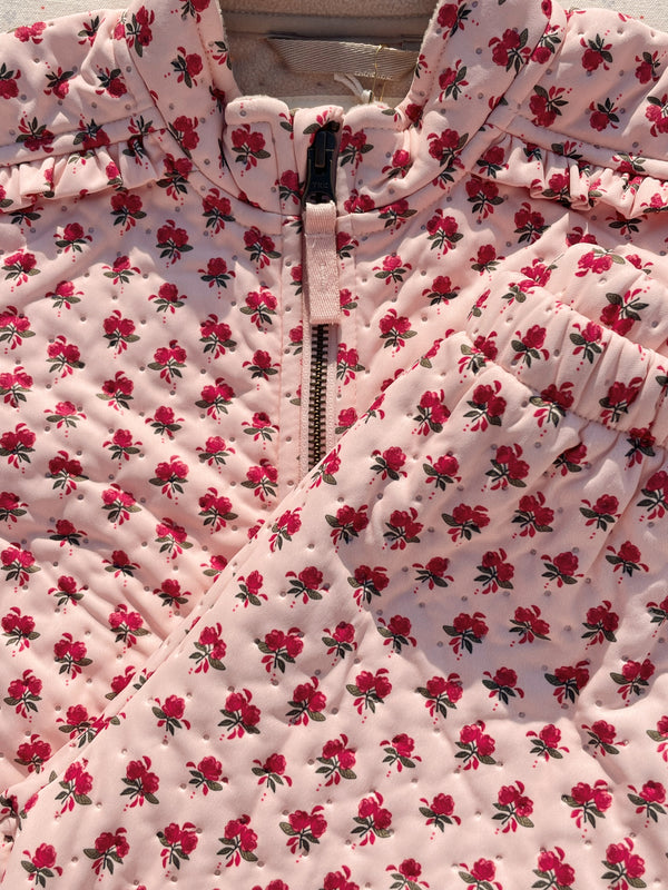 Rosie Blush ruffle thermal jacket