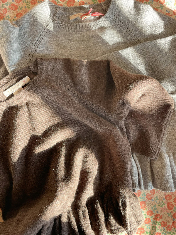 Cathy knitted sweater brown melange