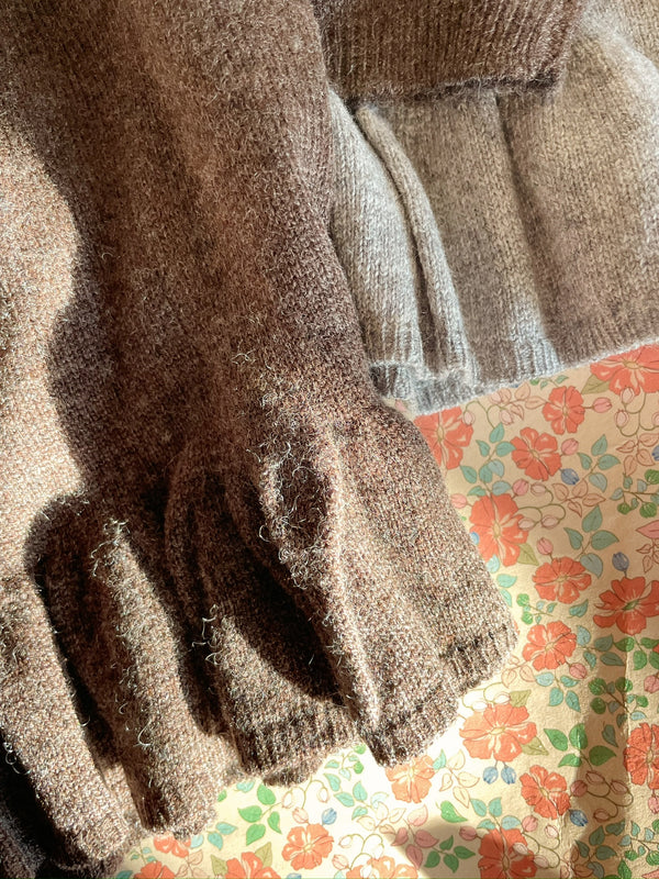 Cathy knitted sweater brown melange